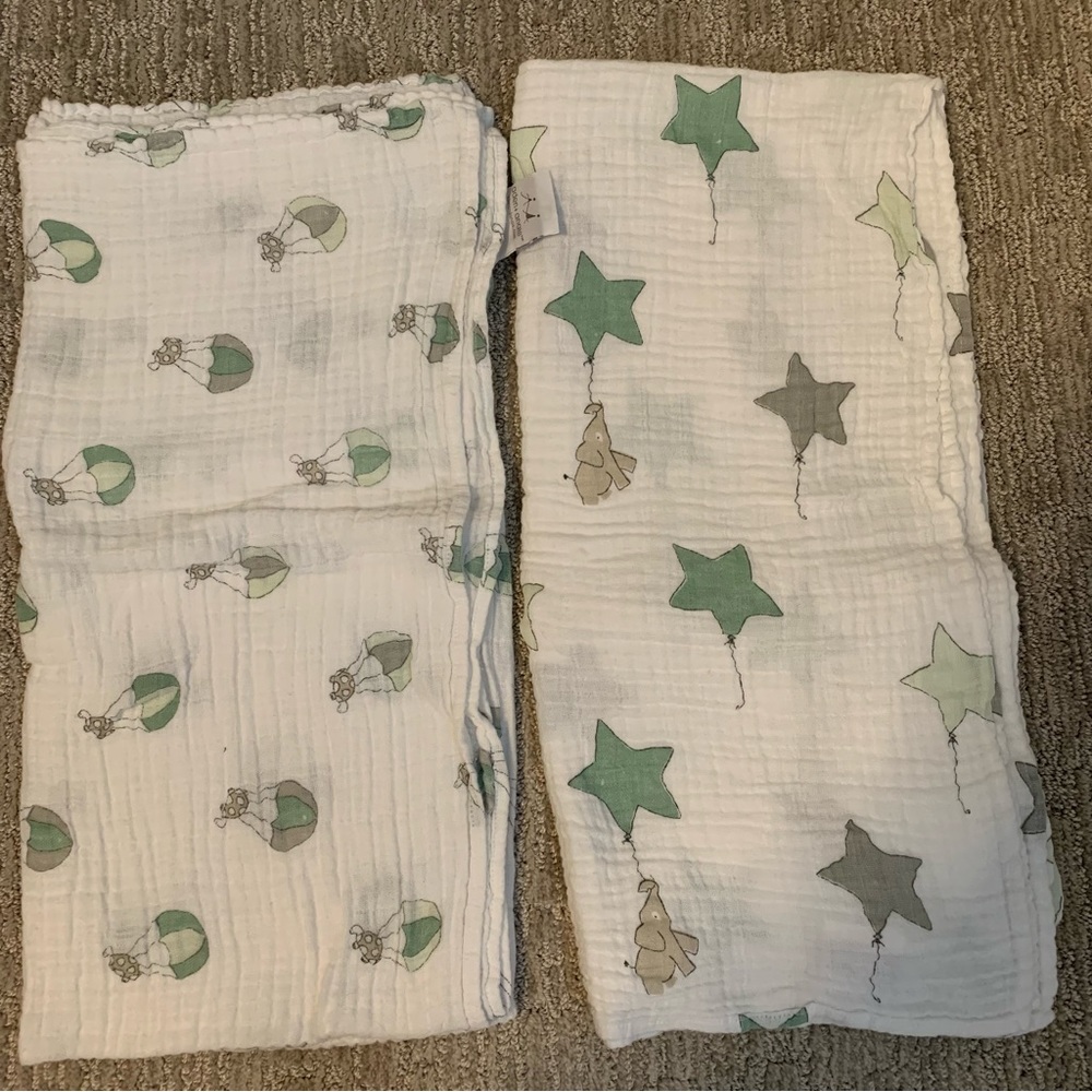 Aden + anais baby muslin swaddle blankets. Bundle of Excellent condition. N…